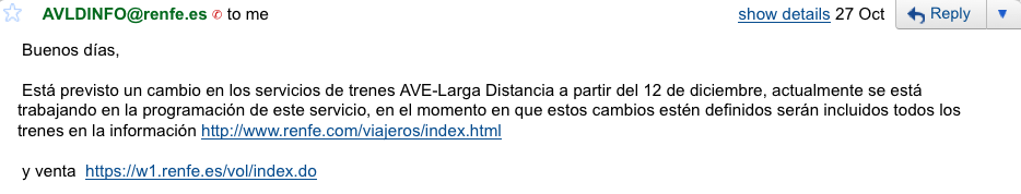 Respuesta Renfe
