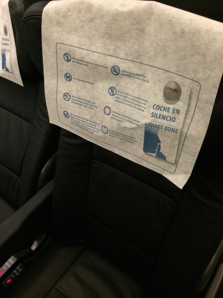 Vagones silenciosos. Asiento